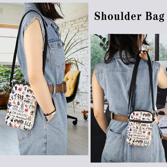 Theatre Bag Canvas Zipper Pouch Portable Cute Gift for Theatre Enthusiasts - Picture 5 of 6